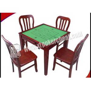 Wooden Square Marked Playing Cards Perspective Table With Hidden Camera