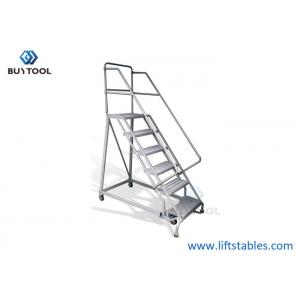 Six Steps Steel Industrial Rolling Ladder 300kg 2340mm Auxiliary Equipments