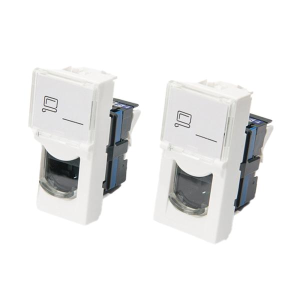 FLUKE Testing 45*22.5 UTP CAT6 Leg type UTP Unshielded Modular Plug Female Connector