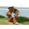 China Beautiful Flower Shape Corten Steel Sculpture Modern Style For Outdoor wholesale