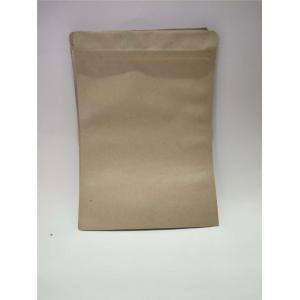 China Oil Proof Kraft Paper Pouch , Reusable Kraft Zipper Pouch Bags General Purpose supplier