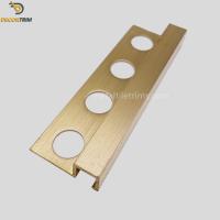 China Box Shape Solid Brass Tile Trim Strip Multipurpose For Laminated Edge OEM ODM on sale