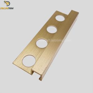 Box Shape Solid Brass Tile Trim Strip Multipurpose For Laminated Edge OEM ODM