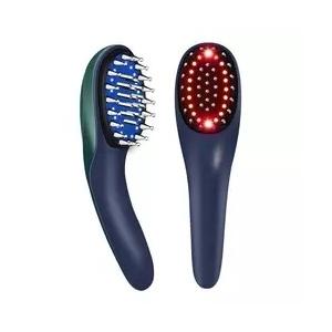 6 in 1 Laser Vibration Hair Growth Brush Red Light Blue Light Therapy Electric Hair Massage Comb For Dropshipping