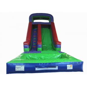 Dark Green Large Commercial Inflatable Water Slides / Bounce House With Slide