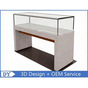 China 1200X550X950MM Wooden Glass Jewelry Counter Display Cases With Locks supplier