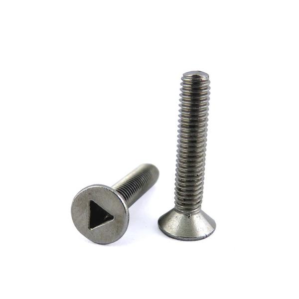 M3 Flat Countersunk Head Triangle Drive Anti-theft Security Screw with ISO9001 2015