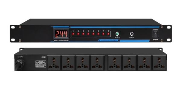 Control de la secuencia de alimentación para 3000W 8 canales con pantalla