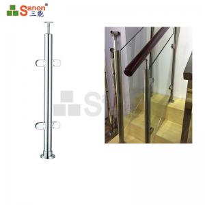 China Hotel Stainless Steel Stair Posts Glass Railing Posts High Grade Material supplier