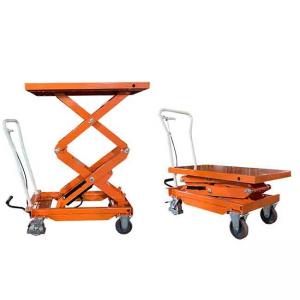 Mobile 300kg Manual Scissor Lift Tables Platform 1010mmx520mm Max Height 1585mm