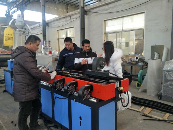 Plastic Pipe Extrusion Line / PE PP PA Single Wall Double Wall Corrugated Pipe
