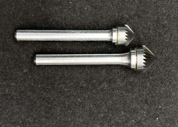 Industrial Cone Carbide Burr Set Tree Shape Carbide Rotary Bits With Radius Pointed End