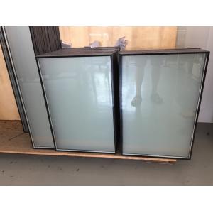 Double Pane 5mm 5A Acid Etched Insulated Glass Door Panels One Side Replacement