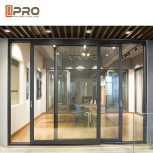 China Powder Coated Aluminium Sliding Glass Doors For Construction Buildings interior door sliding door frame supplier