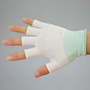 China Knit Low Lint Half Finger Nylon Polyester Glove Liners Medium Weight 13 Gauge supplier