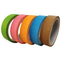 China Waterproof Colored Masking Tape , Crepe Paper Colored Adhesive Tape Self Adhesive on sale