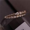 China Luxury Brand Serpenti Viper one-coil thin Bracelet Yellow Gold Snake Bracelet with full pavé diamonds wholesale