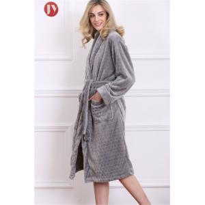 China Luxury Flannel Fleece Robe Long Sleeve Nightwear Heated Bathrobe Nightdress Nightgrown supplier
