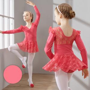 Children dance costumes girls cotton lace long-sleeved autumn ballet dance dress