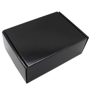 Recycled Matte Corrugated Shipping Boxes , Black Corrugated Boxes Cutsomized Size
