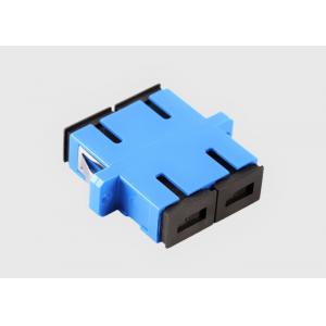 Blue Color SC To SC Multimode Fiber Optic Adapter Coupler With Flanges