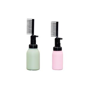 50ml 100ml Foam Pump Bottle Comb Applicator For Salon Hair Coloring Dyeing