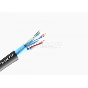 China Solid Networking PVC Cat5e Lan Cable FTP 0.50mm Copper Clad Aluminum 305 m / roll supplier