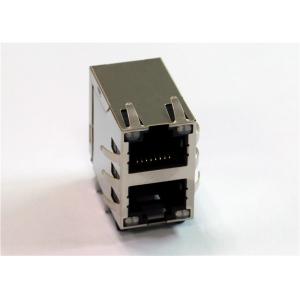 HR872130H Stacked 2x1 RJ45 Socket 10/100/1000Base - Tx Ethernet Jack LPJG17510AANL