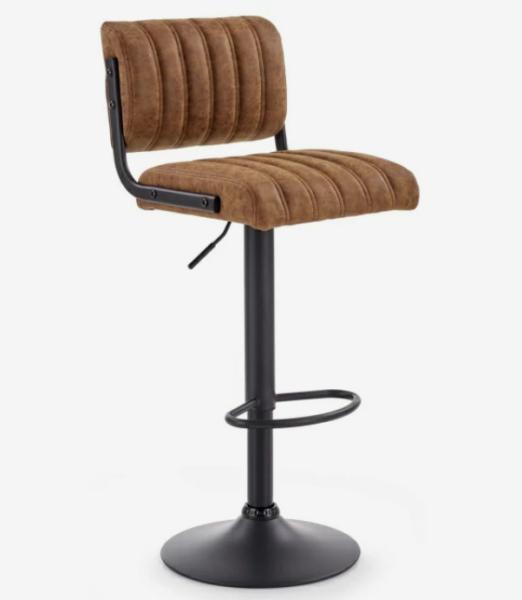 Brown Covering Bar Stools With Fabric Height Adjustable For Kitchen