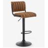 Brown Covering Bar Stools With Fabric Height Adjustable For Kitchen