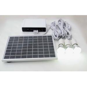 China 20W/14AH Li-ion lithium battery solar home power system with LED 3W bulbs switch cable supplier