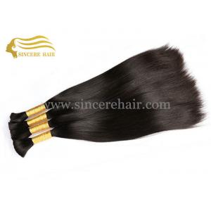 China Hot Sell 55 CM Virgin Human Hair Bulk for sale - 22 Inch Straight 100% Remy Human Hair Bulk Extensions For Sale supplier