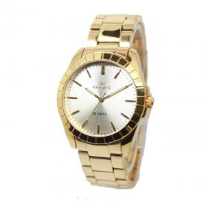 Gold Plating Ladies Wrist Watches Vogue Alloy Quartz Analog Bracelet Watch