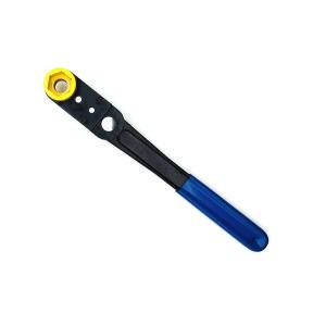 China Waterworks Ratchet Wrenches Adjustable Pivot Blue Handle Double Hex Socket 1-1/4" x 1-1/16" for Lineman Power Line Tools wholesale