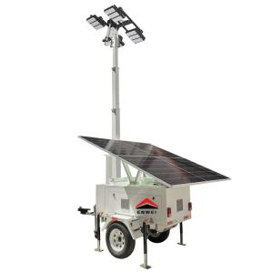 China Torre de luz solar móvil con mástil de 6 m para iluminación nocturna en obras supplier