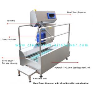 Passage Boot Sole Washer , Sole Cleaning Machine For Entrance Unit In Food Workshop