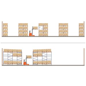 China OEM Size Q235B Steel Push Back Shelving Heavy Duty Steel Racking For Bulk Loads wholesale