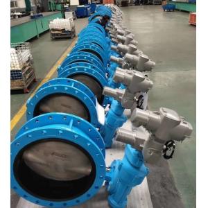 China iso 5752 pn16 wormgear Rotork Captop Underground butterfly valve in ductile iron double flanged type supplier