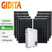 Outre du système solaire de l'énergie 5kwp 5kw de puissance de picovolte de panneaux solaires de la grille 5000w