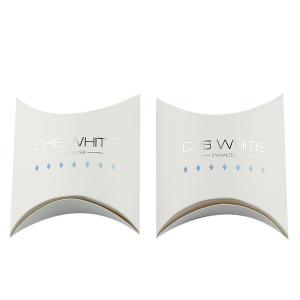 Matte White Pillow Box Hair Extension Paper Box With Printed Logo , Custom Service Provided