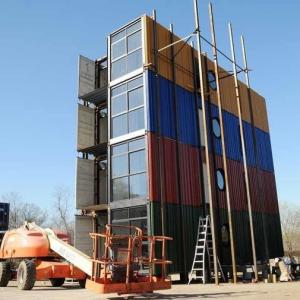 China Recyclable Shipping Container Cabin Steel Structure With Rockwool Insulation supplier