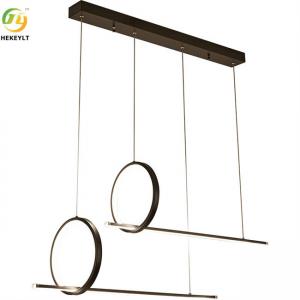 Adjustable Hanging Aluminum Ring Pendant Light Fixture For Kitchen Dining Living Room