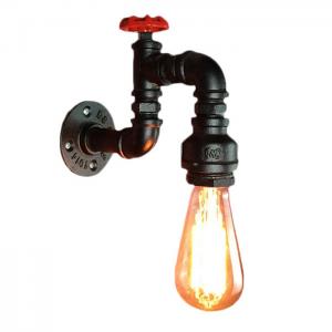 China Retro Water Pipe Wall Light Edison Bulb Old Rusty Decoration Light Bulb Wall Lights supplier