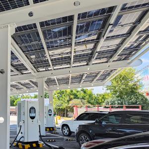 Highway Solar Car Charging Station BIPV Module Solar Carport System