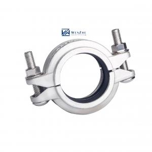 China Forged Stainless Steel 304 316 316L High Pressure Grooved Tube Joint Clamp 1-4 DN25-DN100 supplier