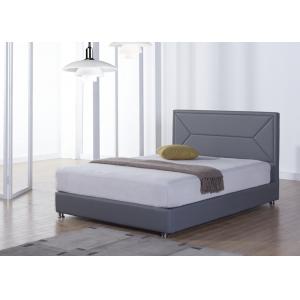 China Grey Linen Upholstered Bed King Size Romantic Style Advanced Technology supplier