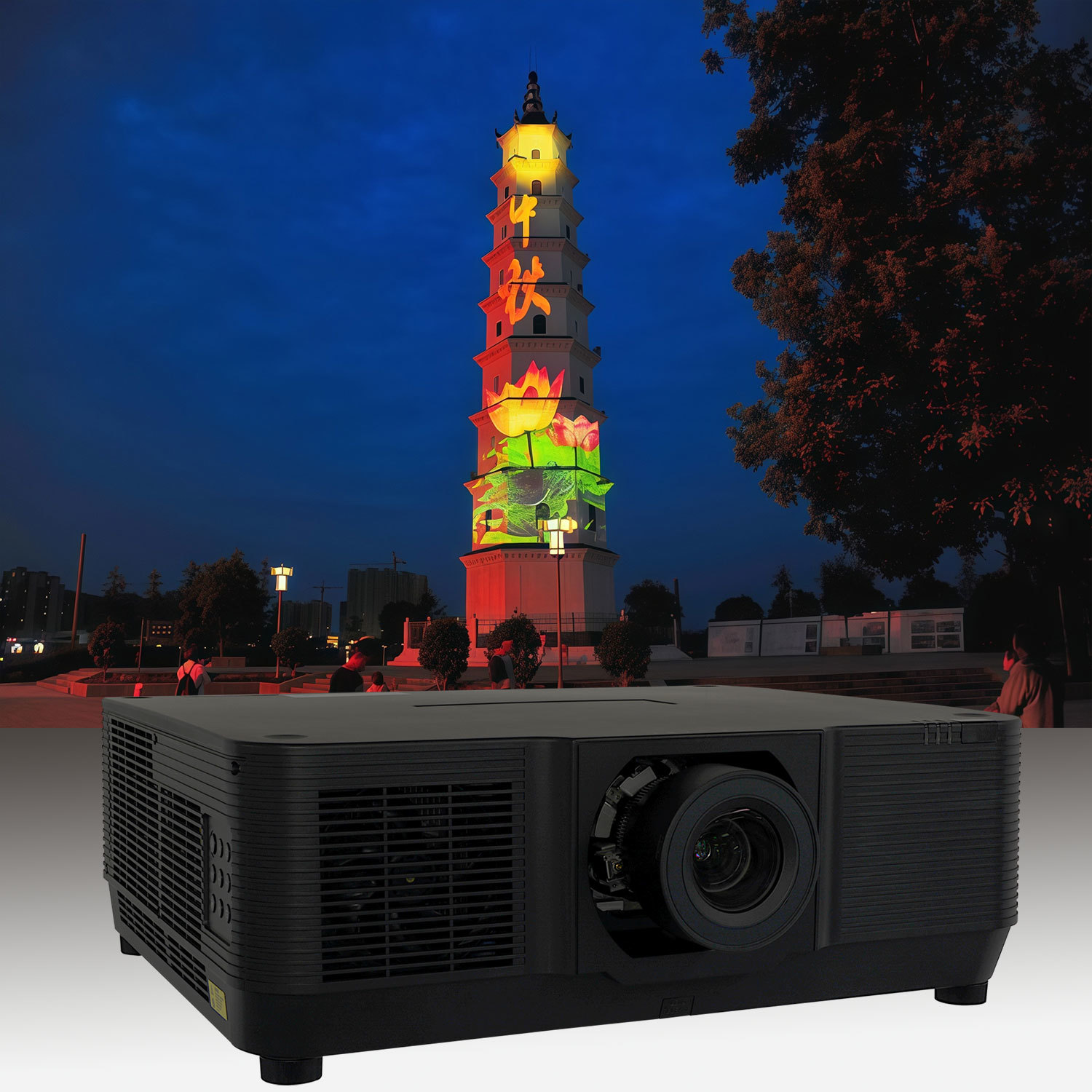 12000 Lumen Proyección 3D Proyector de mapeo Lente motorizada
