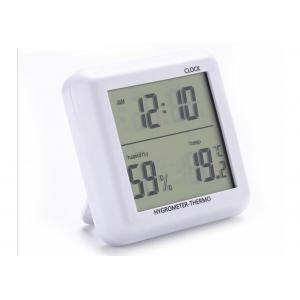 Home Weather Station Indoor Digital C/F Thermometer Hygrometer Clock LCD Temperature Humidity Meter Monitor