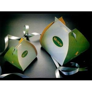 Cake Cardboard Gift Packaging Box Green And White high end style