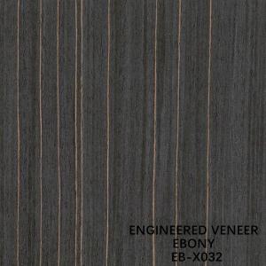 Decorative Ebony Engineered Wood Veneer X032 2500x640MM For Fancy Plywood ISO
